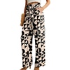 image:imageIWOLLENCE Women High Waist Palazzo Pants Adjustable Knot Ankle Wide Leg Trousers Pockets Beach Vacation Lounge Office40 Apricot Geometry