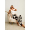image:imageIWOLLENCE Women High Waist Palazzo Pants Adjustable Knot Ankle Wide Leg Trousers Pockets Beach Vacation Lounge Office40 Apricot Geometry