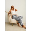 image:imageIWOLLENCE Women High Waist Palazzo Pants Adjustable Knot Ankle Wide Leg Trousers Pockets Beach Vacation Lounge Office46 Black Two Porcelain