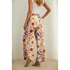 image:imageIWOLLENCE Women High Waist Palazzo Pants Adjustable Knot Ankle Wide Leg Trousers Pockets Beach Vacation Lounge Office49 Ac Orange Blue Bird