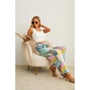 image:imageIWOLLENCE Women High Waist Palazzo Pants Adjustable Knot Ankle Wide Leg Trousers Pockets Beach Vacation Lounge Office52 Colorful Patchwork