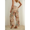 image:imageIWOLLENCE Women High Waist Palazzo Pants Adjustable Knot Ankle Wide Leg Trousers Pockets Beach Vacation Lounge Office53 Pezzli Retro Flower
