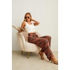 image:imageIWOLLENCE Women High Waist Palazzo Pants Adjustable Knot Ankle Wide Leg Trousers Pockets Beach Vacation Lounge Office54 Red Boho Stripe