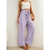image:imageIWOLLENCE Women High Waist Palazzo Pants Adjustable Knot Ankle Wide Leg Trousers Pockets Beach Vacation Lounge Office56 Bright Blue