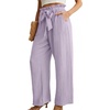 image:imageIWOLLENCE Women High Waist Palazzo Pants Adjustable Knot Ankle Wide Leg Trousers Pockets Beach Vacation Lounge Office56 Bright Blue