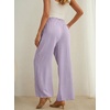 image:imageIWOLLENCE Women High Waist Palazzo Pants Adjustable Knot Ankle Wide Leg Trousers Pockets Beach Vacation Lounge Office56 Bright Blue