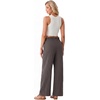 image:imageIWOLLENCE Womens Linen Wide Leg Pants High Waist Palazzo Trousers with Pockets Lyocell Rayon Linen Blend Casual PantsDark Gray