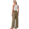 image:imageIWOLLENCE Womens Linen Wide Leg Pants High Waist Palazzo Trousers with Pockets Lyocell Rayon Linen Blend Casual PantsGray Green