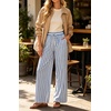 image:imageIWOLLENCE Womens Wide Leg Striped Pants High Waist Straight Lounge Gingham Work Pant Casual Loose Trousers with PocketsSt1blue White