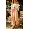 image:imageIWOLLENCE Womens Wide Leg Striped Pants High Waist Straight Lounge Gingham Work Pant Casual Loose Trousers with PocketsStorange White