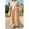 image:imageIWOLLENCE Womens Wide Leg Striped Pants High Waist Straight Lounge Gingham Work Pant Casual Loose Trousers with PocketsStorange White